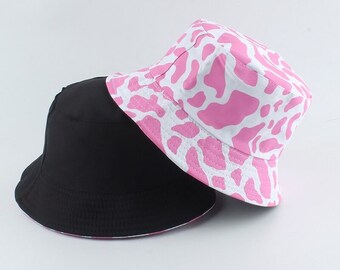 Reversible Cow Print Bucket Hat