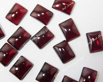 Natural Garnet Mozambique 4x6mm to 8x10mm Octagon Cabochon Loose Gemstone 6x8mm 7x9mm 8x10mm