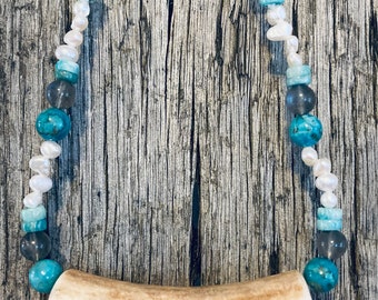 Turquoise and Tiné Necklace