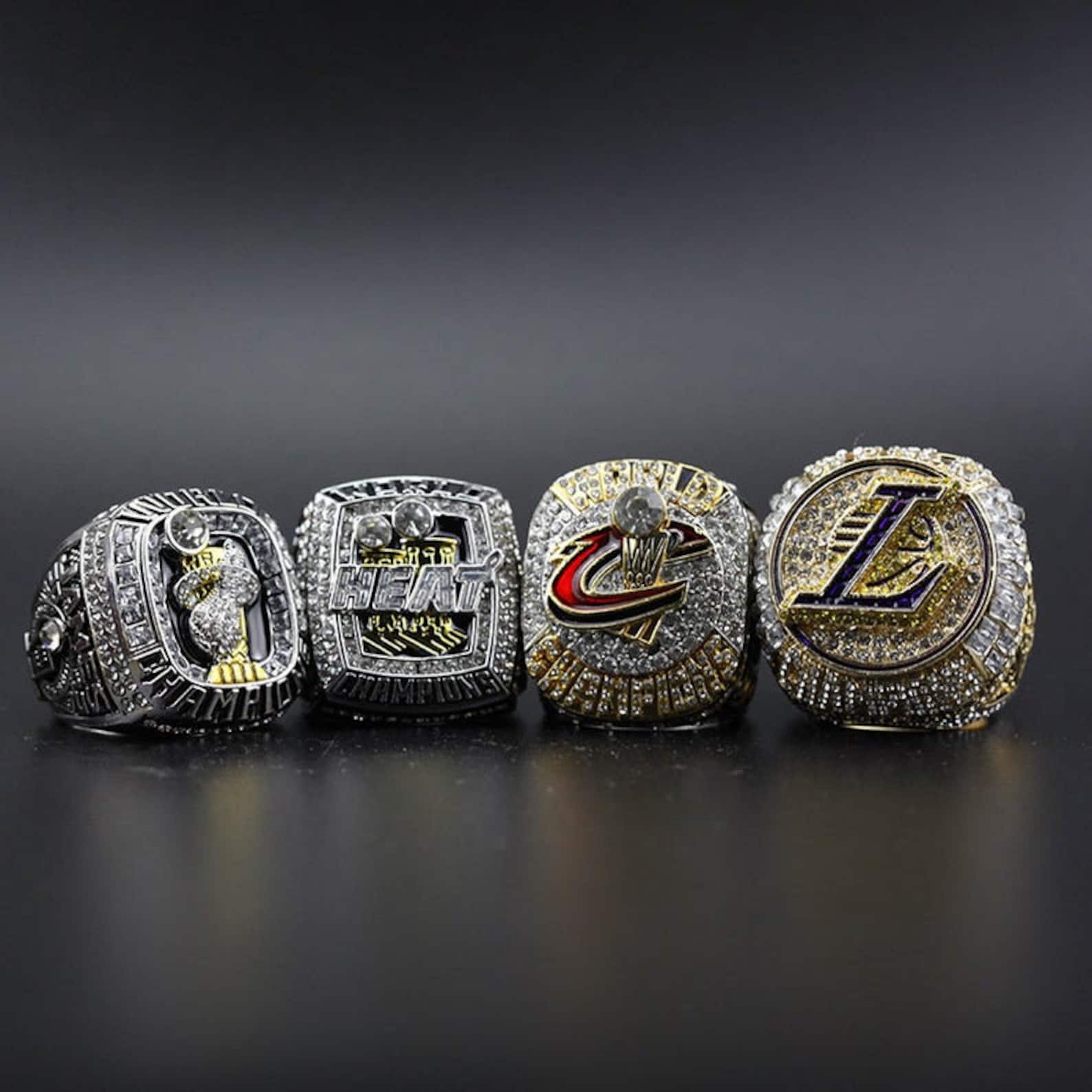LeBron James 4 championship rings set 2020 Los Angeles Etsy