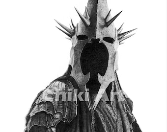 Dibujo a lápiz NAZGUL (ANGMAR) (IMPRESIÓN)