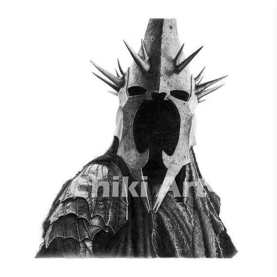 Dibujo a lápiz NAZGUL (ANGMAR) (IMPRESIÓN)