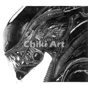 Dibujo a lápiz ALIEN (IMPRIMIR)