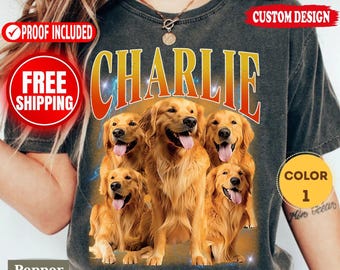Comfort Colors Custom Bootleg Shirt, Pet Photo And Name, 90s Shirt, Custom Pet Shirt, Bootleg Rap Tee, Custom Dog Shirt, Bootleg Dog Shirt