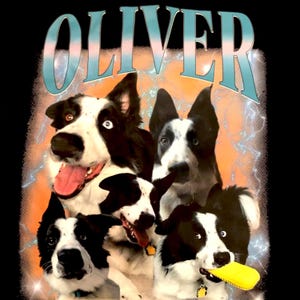 Trending custom pet apparel: personalized 90s style bootleg shirt for animal lovers with high-resolution custom prints.