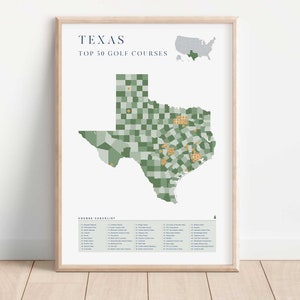 Texas Golf: Grüne Karte der 50 besten Golfplätze des Bundesstaates