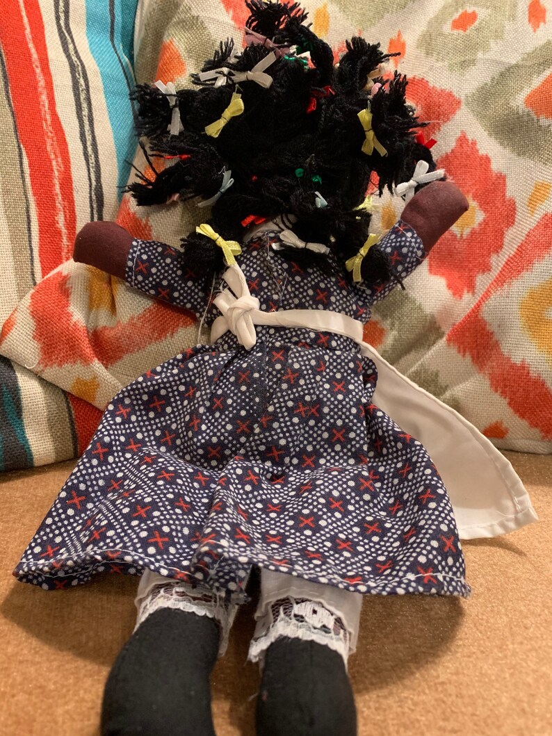Early New Orleans Gambina Doll 17 Braids Folk Rag Doll Etsy