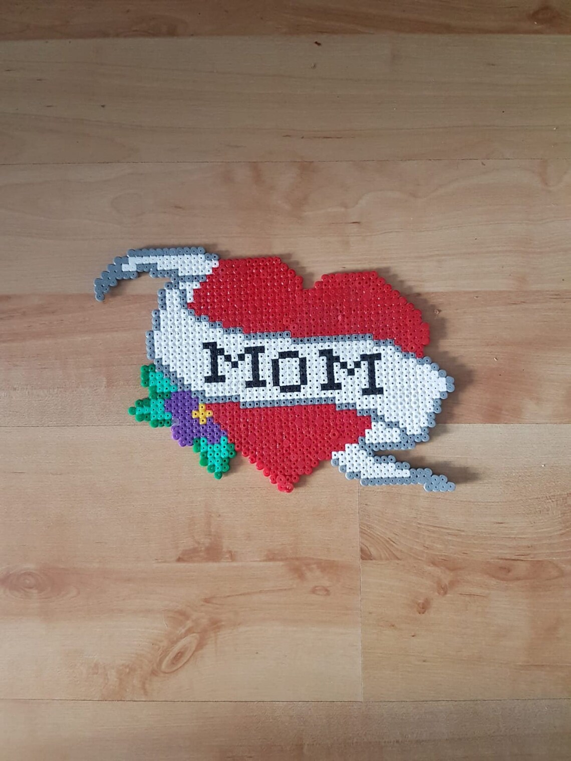 Mother's Day Heart Perler Bead Design Etsy