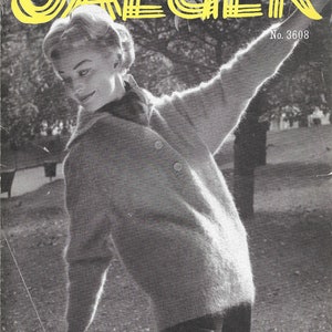 Mohair Knitting Pattern, Vintage Ladies Jaeger Mohair Jumper, PDF Knitting Pattern, Ladies knitting patterns, Jaeger Knitting patterns,
