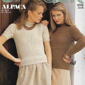 Vintage Jaeger Knitting Pattern 4080 Ladies Coat and Dress 4