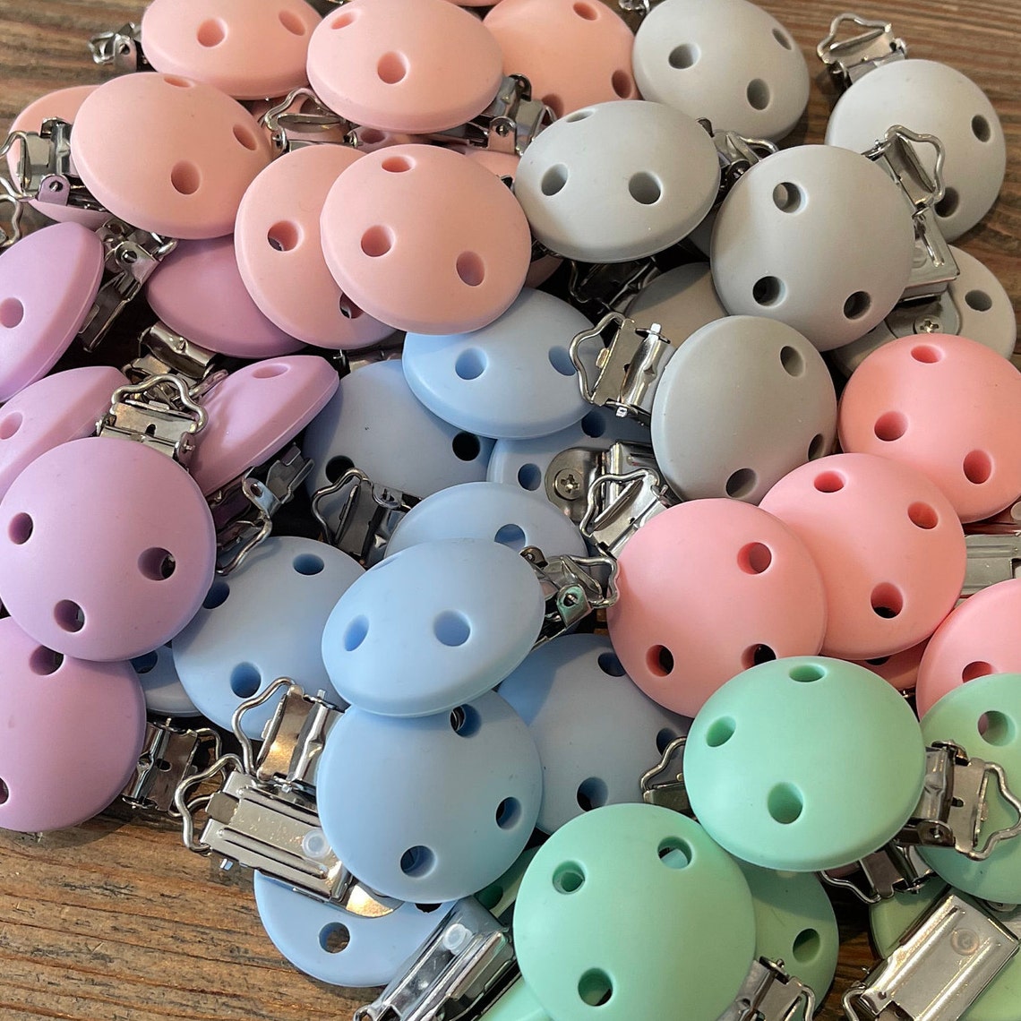 Plain Coloured Silicone Dummy Clips for All Your DIY Projects Etsy UK