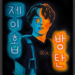 Neon J-Hope Art Print