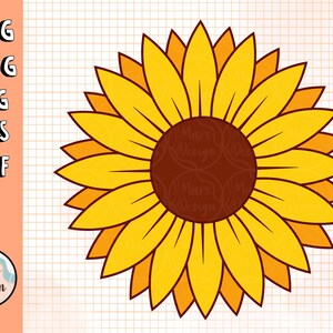 ひまわり - インスタントデジタルダウンロード、png、jpeg、svg、dxf、ai、epsファイル、印刷可能なアート、グラフィックアート、販売用グラフィックス、花、クリップアート