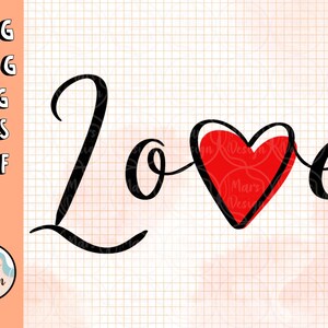 愛 - インスタントデジタルダウンロード、png、jpeg、svg、dxf、ai、epsファイル、印刷可能なアート、グラフィックアート、友情、家族、バレンタインデー