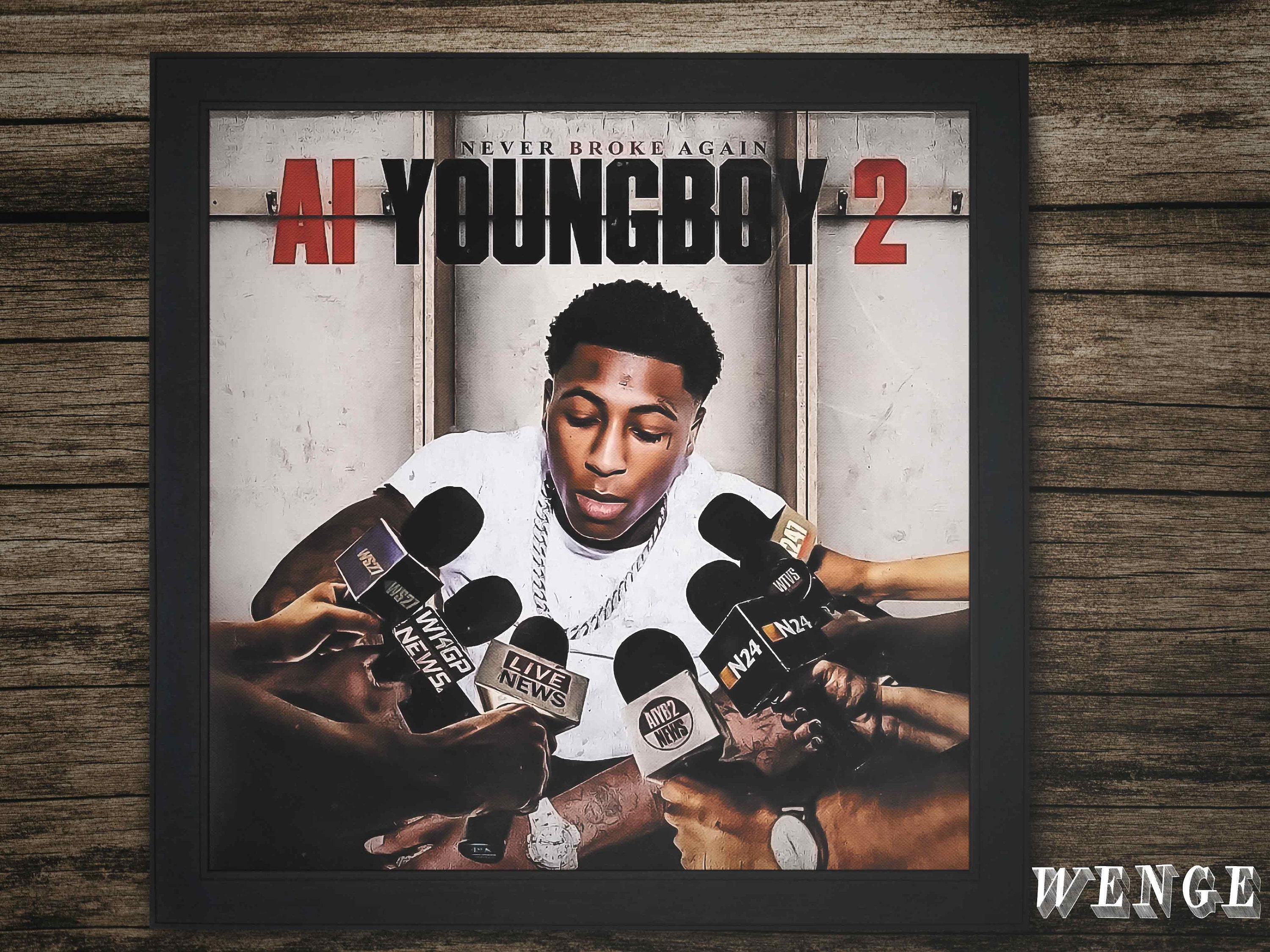 HipHop Rap album Canvas Poster in a Wooden Frame Unique Gift Etsy