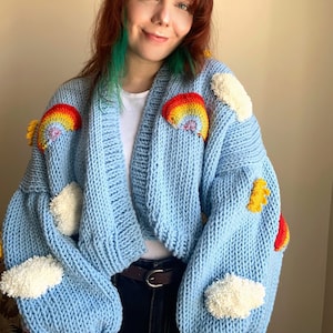 Pastel knit cardigan Etsy France