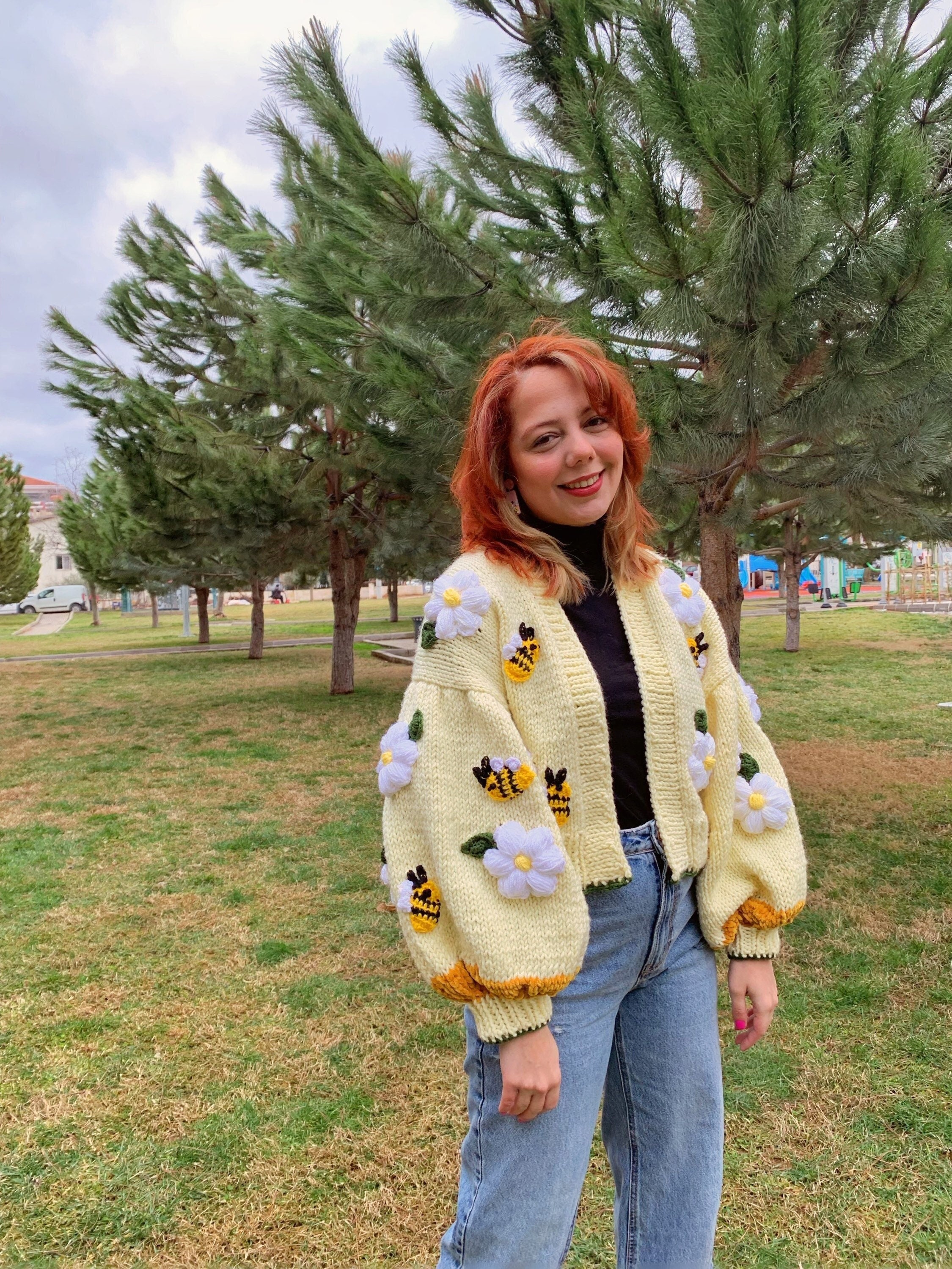 Honeycomb Cardigan - Etsy Canada Honeycomb Cardigan - Etsy Canada