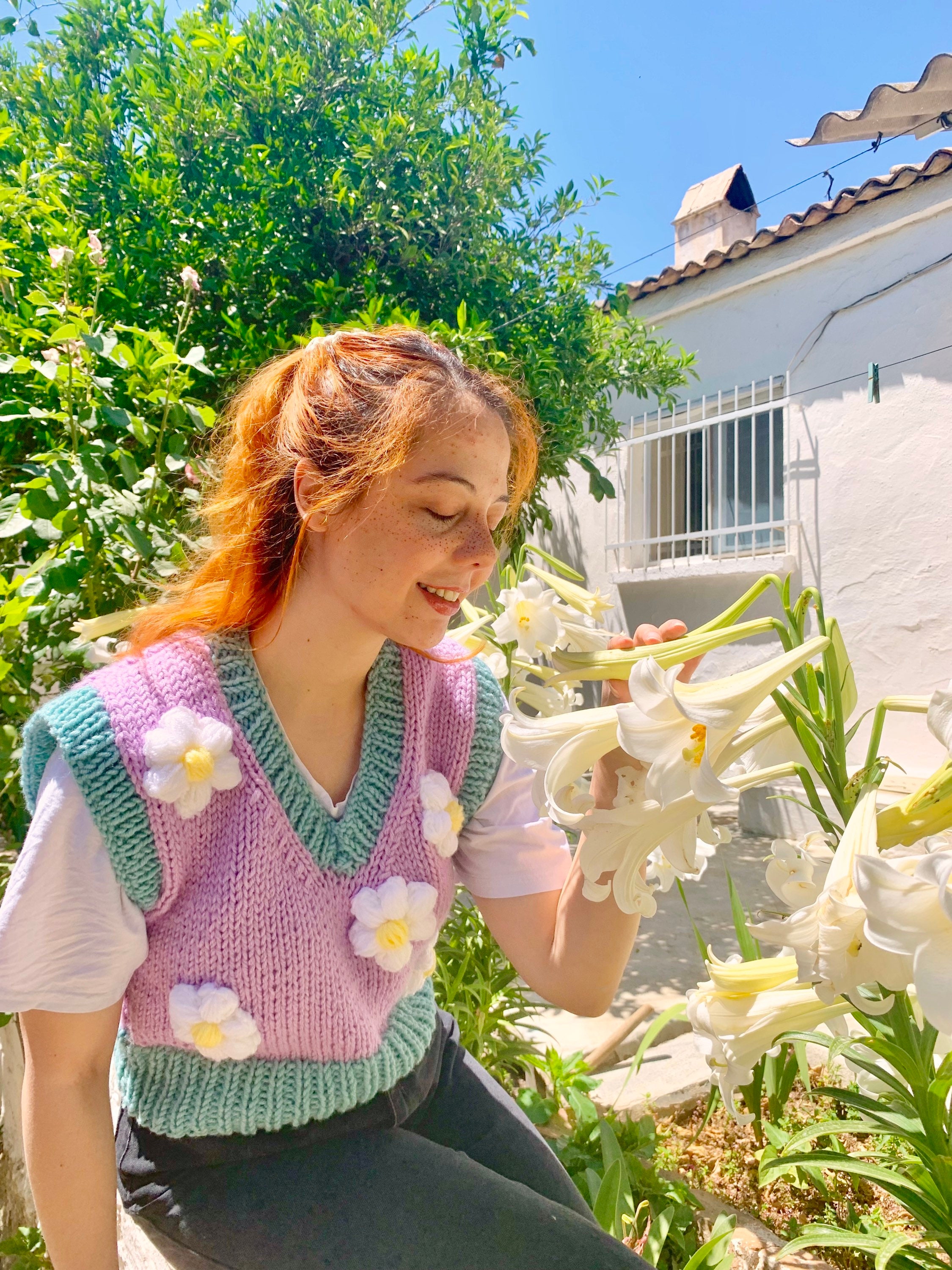 トップス murral Garden flower knit vest 9568bbb57ee9e8432d655d4961569b