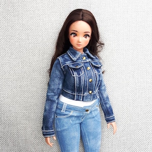 Smart Doll Pear Body Denim Jacket for BJD MSD 1/3