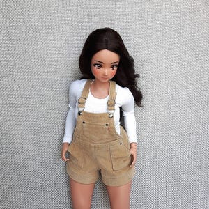 Pear Body Smart Doll Corduroy Short Overalls