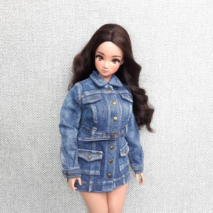Smart Doll Pear Body Denim Long Jacket/Dress