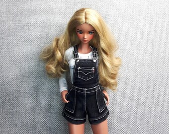 Smart Doll denim korte overalls