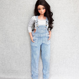 Smart Doll Pear Body Denim Overalls.