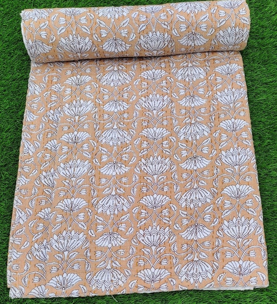 Indian Quilt Preppy Room Quilt Indian Block Print Bed Covering