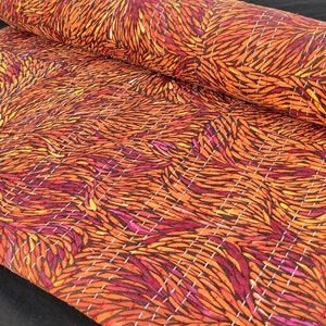 Handmade Kantha Quilt: Radiant Feather Cotton Bedspread