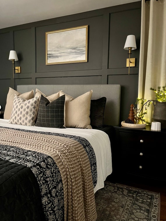 Black kantha quilt deals