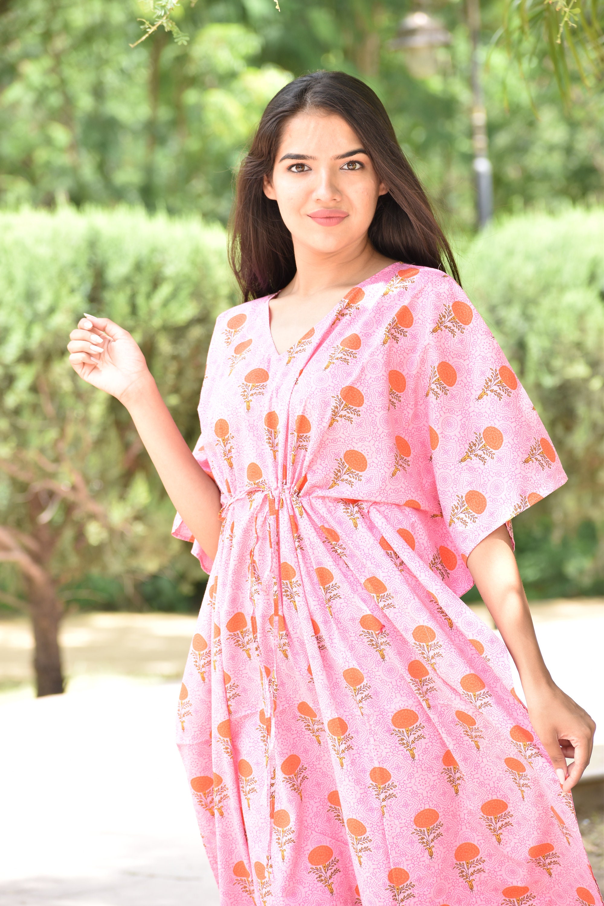 Indian Print Cotton Kaftan Dress Kaftan Dress Maxi Kaftan for Etsy