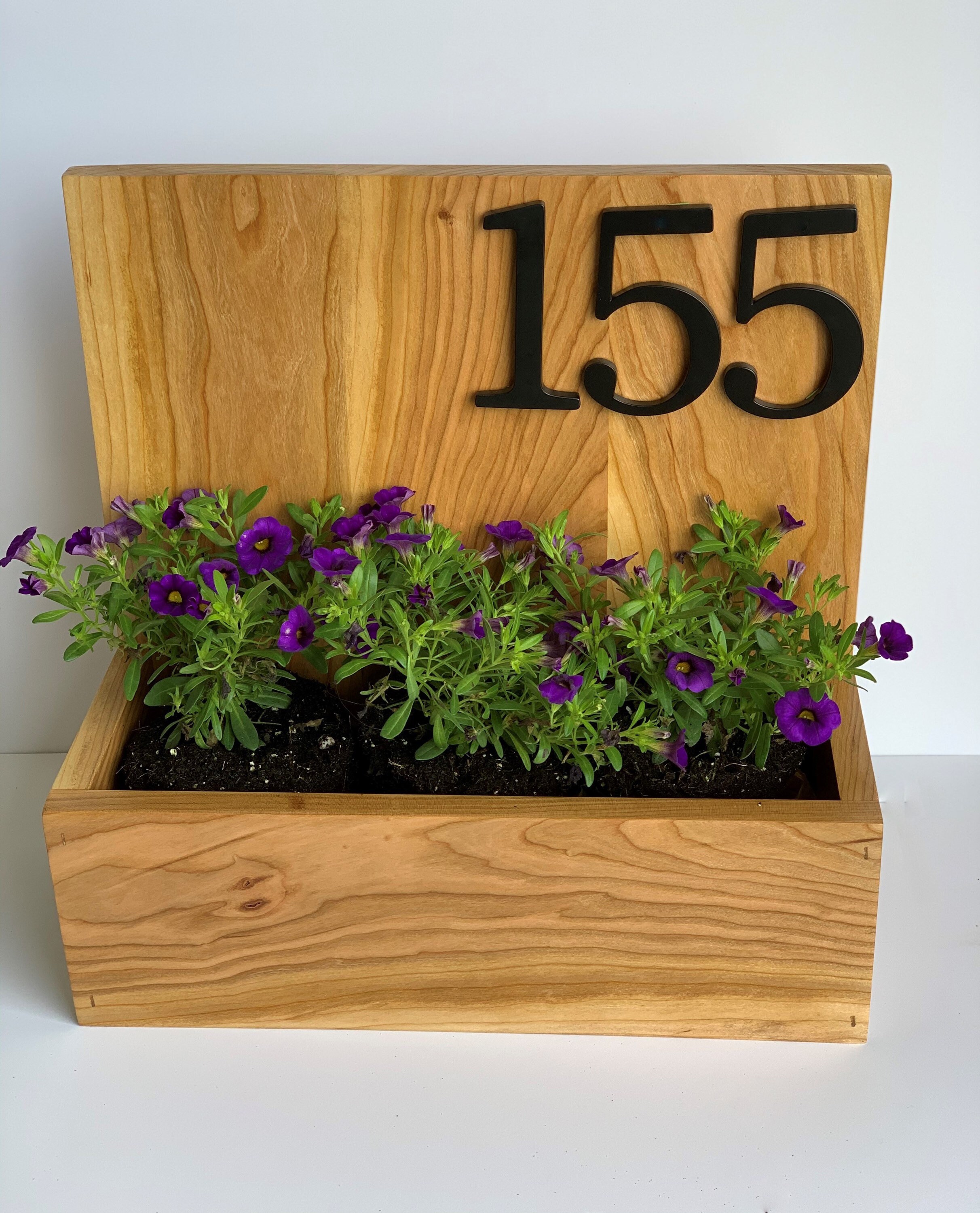 House Number Planter Etsy