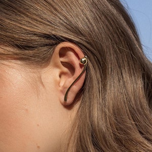 14k Gold Plated Sterling Silver Ear Climber Earrings: Boho Jewelry
