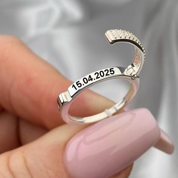 Memorial ring, cremation ring, cremation jewelry, memorial jewelry, name ring, remembrance ring, personalized ring