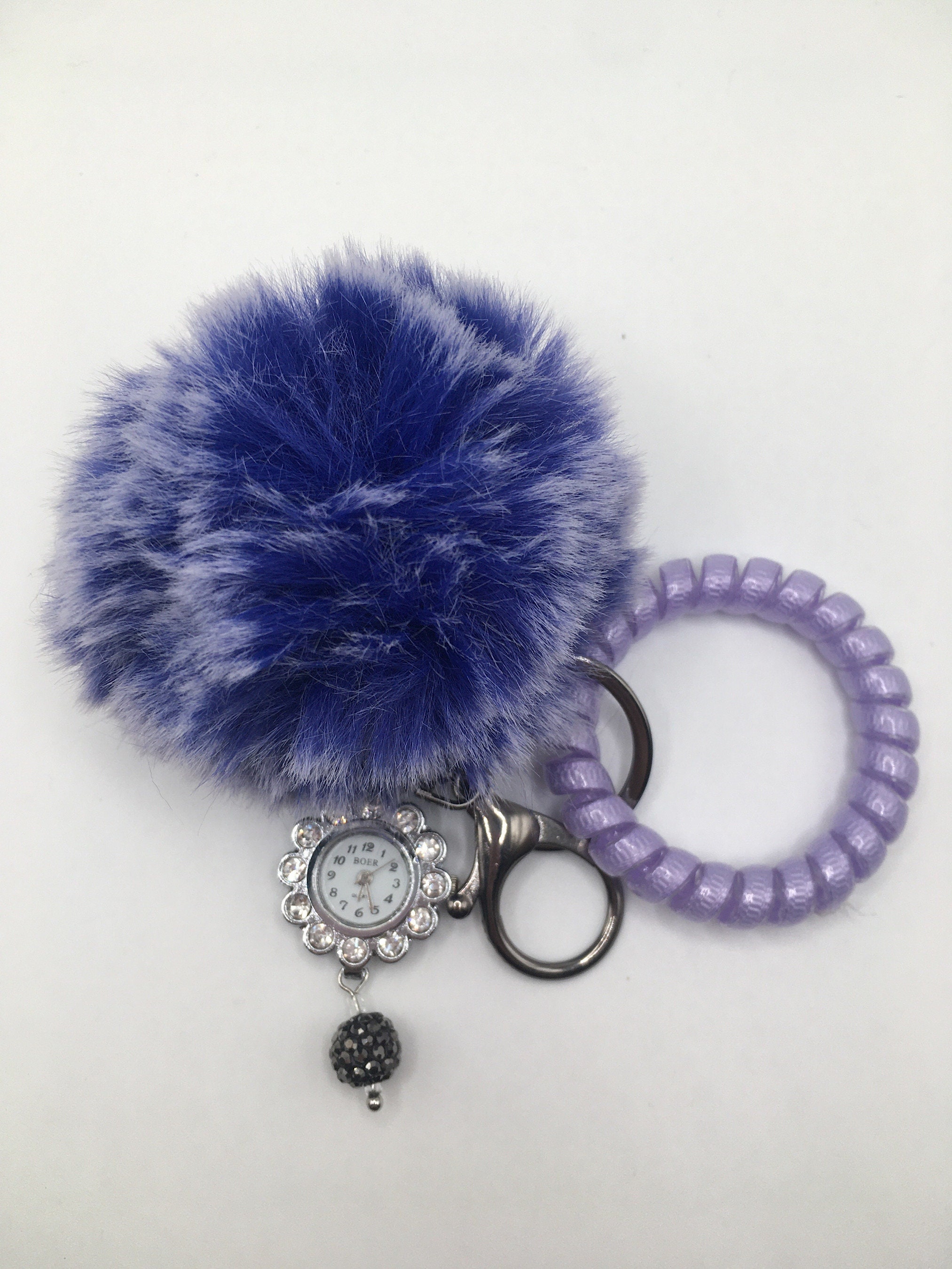 Violet & Brooks Pom Pom Pearl Initial Keychains R