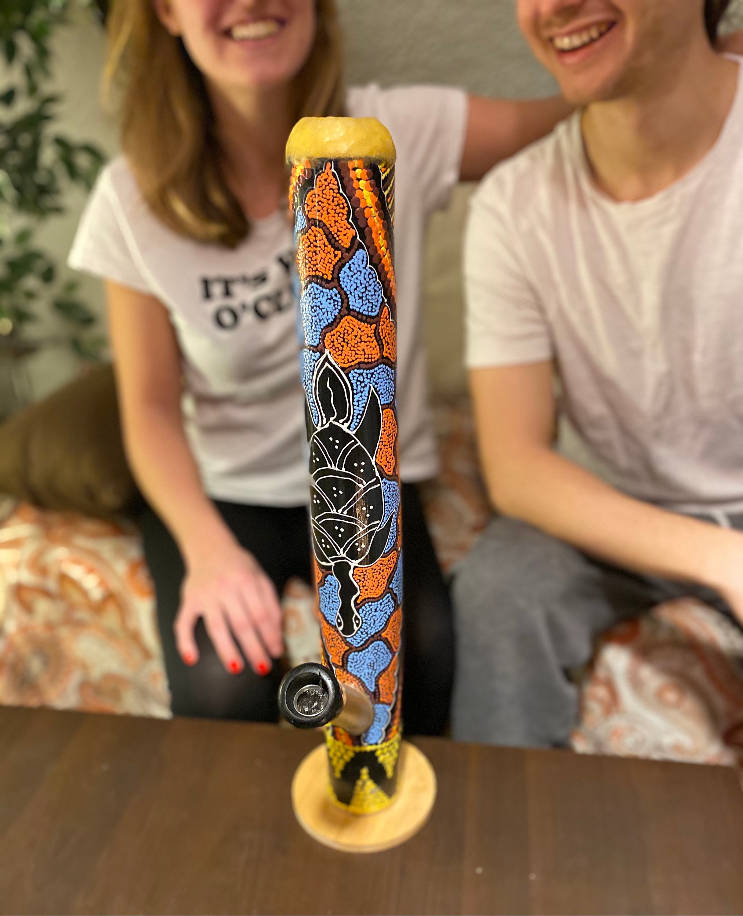 Bong Didgeribong 50cm groß nachhaltige BambusBong robuste Etsy