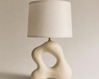 Contemporary Sculptural Table Lamp – Modern Ceramic Lighting