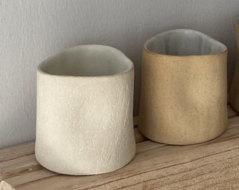 Handmade minimalist ceramic cups