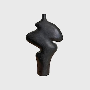 M33 Vessel, Black Ceramic Sculptural Vase