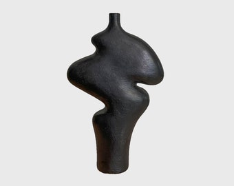 M33 Vessel, Black Ceramic Sculptural Vase