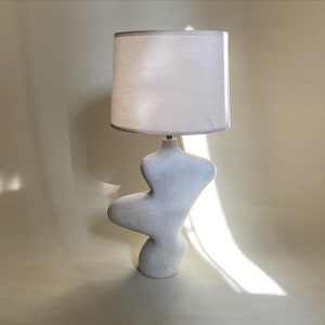 White Ceramic Table Lamp, M35 Lamp,
