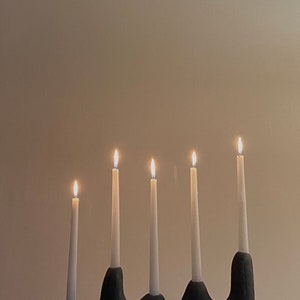 SMUL II Candle Holder, Black Ceramic Candlestick image 2