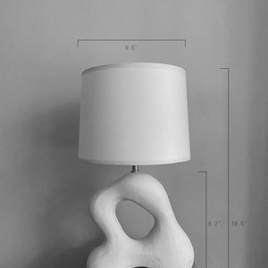 Absart Sculptural Ceramic Table Lamp for Home Decor image 6