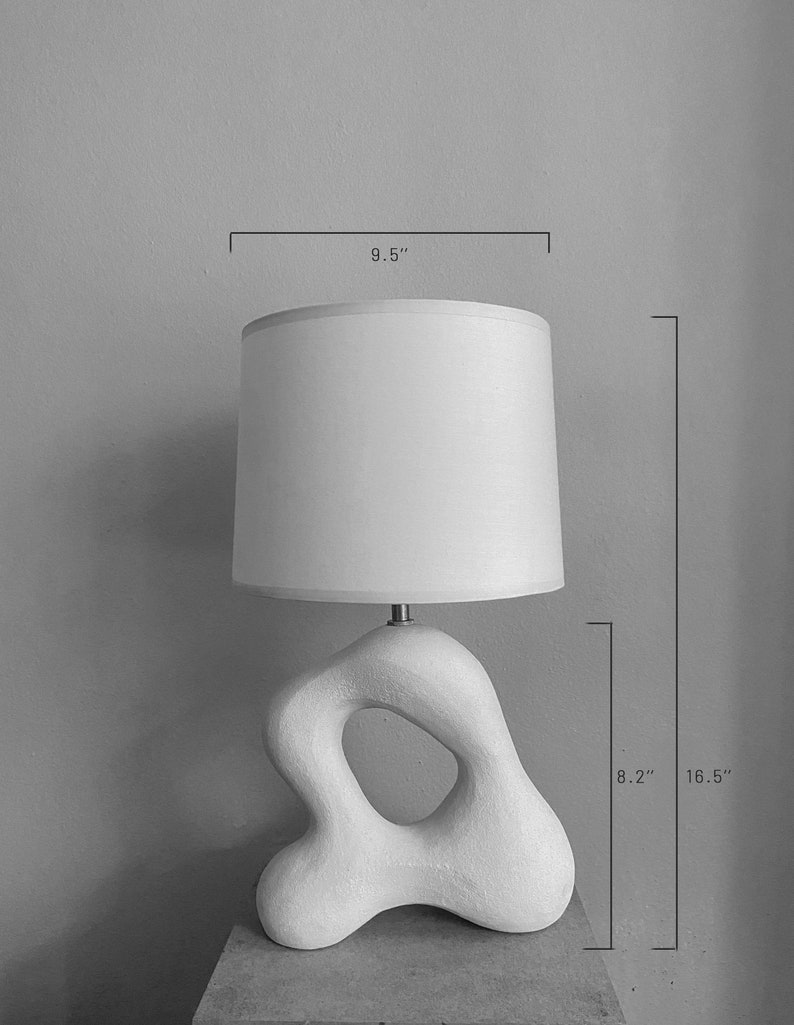 Absart Sculptural Ceramic Table Lamp for Home Decor image 6