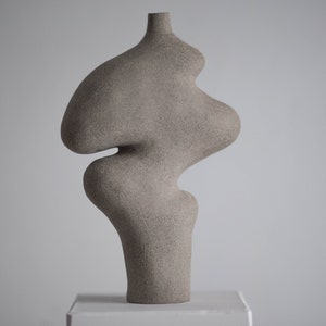 Grey Ceramic Sculptural Vase, M33 Vessel image 3