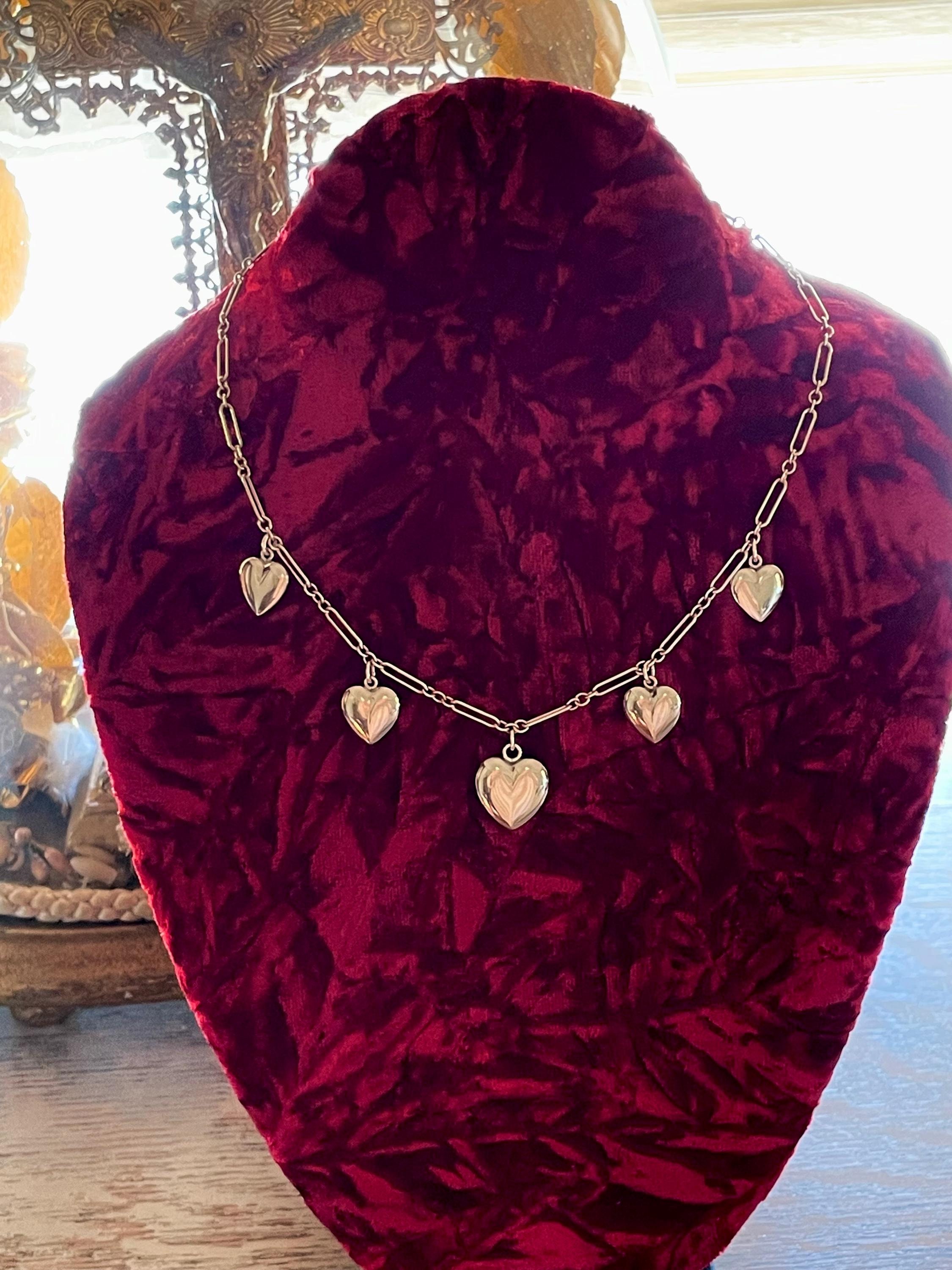 60s Heart Necklace - Etsy