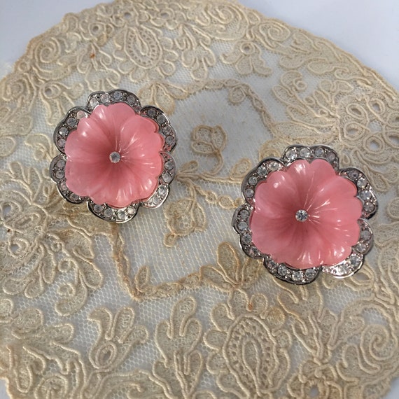 KJL PERFECT PANSY Earrings Vintage 1980s - image 3