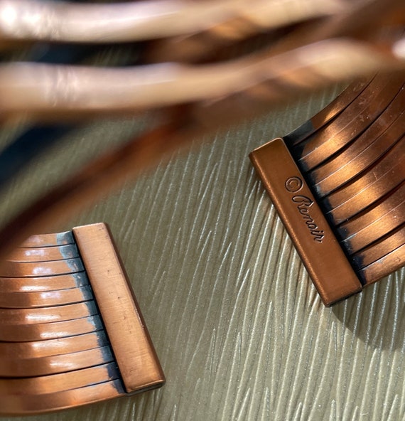 MCM VINTAGE RENOIR Solid Copper Wide Cuff - image 3