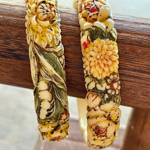1930s TRUE VINTAGE CELLULOID Bangles, Matched Set of Two