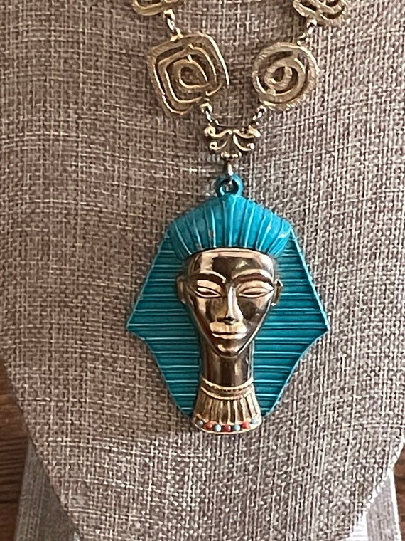 EGYPTIAN REVIVAL NECKLACE, 1970s, Large Statement Neckpiece